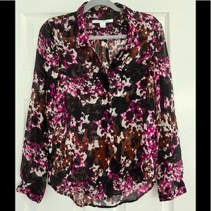 Diane Von Furstenberg Women’s 100% Silk Blouse. Size 6. Lorelei Top. Purple.